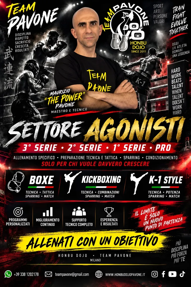 Settore agonisti: 3ª, 2ª, 1ª serie e pro con Maurizio Pavone
