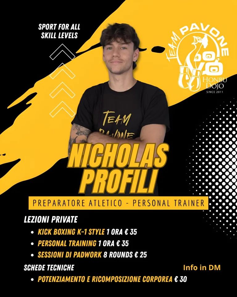 Locandina delle lezioni private con Nicholas Profili